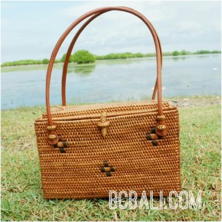 casual ethnic design ata grass rattan bags purse full handmade process